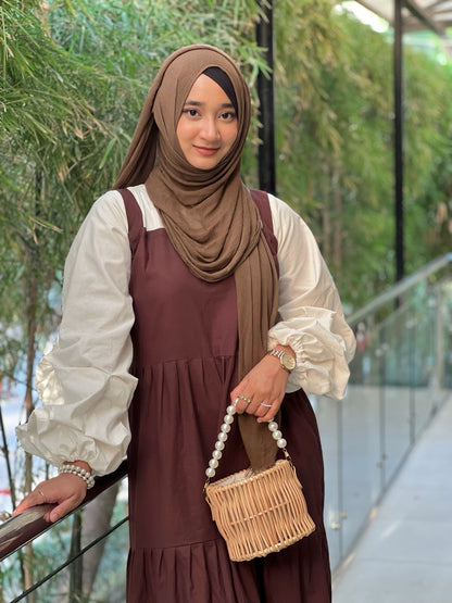 Cocoa Chic Layered Midi Dress