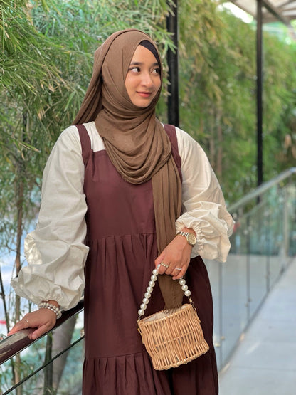 Cocoa Chic Layered Midi Dress